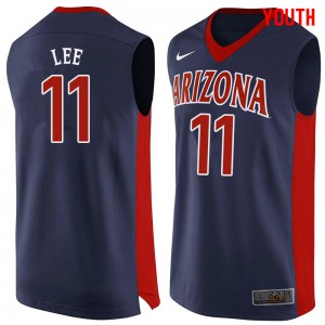 Youth Arizona Wildcats Ira Lee #11 Navy Stitch Jerseys 350726-963