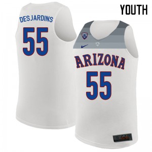 Youth Arizona Wildcats Jake Desjardins #55 White College Jerseys 521224-114