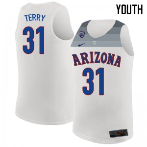 Youth Arizona Wildcats Jason Terry #31 White College Jerseys 808498-935