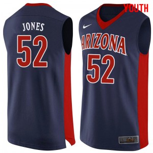 Youth Arizona Wildcats Kory Jones #52 Embroidery Navy Jersey 246010-471