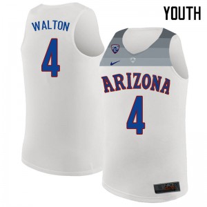 Youth Arizona Wildcats Luke Walton #4 White Basketball Jersey 932271-168