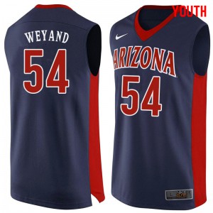 Youth Arizona Wildcats Matt Weyand #54 Navy University Jerseys 728339-823