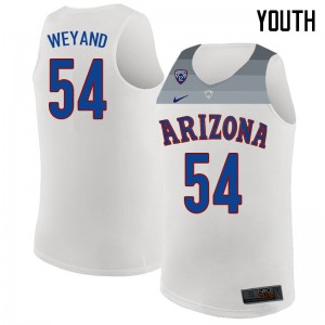 Youth Arizona Wildcats Matt Weyand #54 College White Jersey 548730-955
