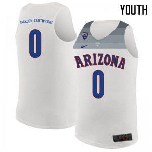 Youth Arizona Wildcats Parker Jackson-Cartwright #0 White Official Jersey 564131-153