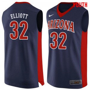 Youth Arizona Wildcats Sean Elliott #32 Navy College Jerseys 100085-372