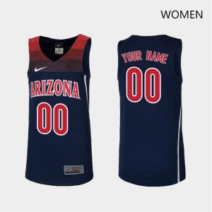 Women's Arizona Wildcats Custom #00 Navy Embroidery Jersey 144865-569