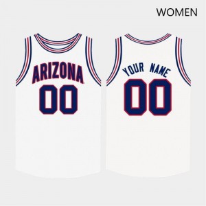 Women's Arizona Wildcats Custom #00 Player White Jersey 217044-521